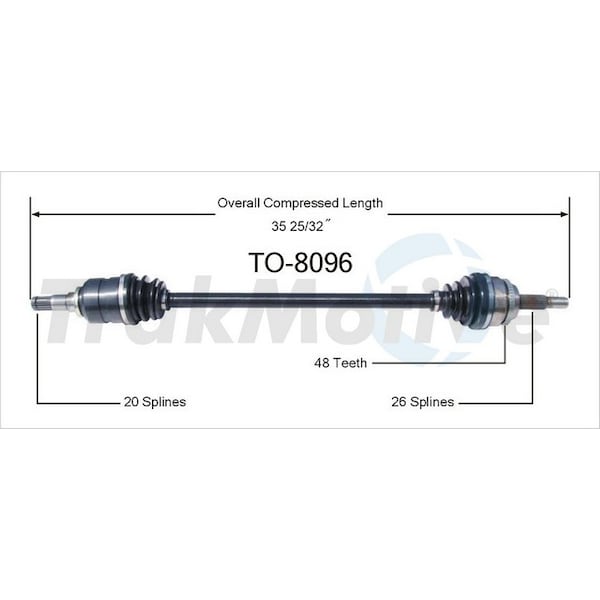 Surtrack Axle Cv Axle Shaft, To-8096 TO-8096 - main